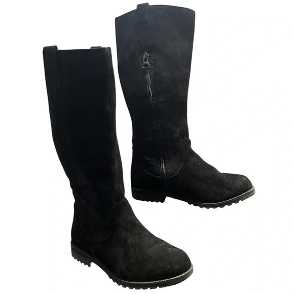 Little Girls Knee High black Boots - Picture 1 of 7